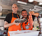 Jonatan y Javier en el concurso "Cocineros al volante"